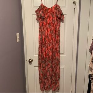 Tropical Print Maxi Dress